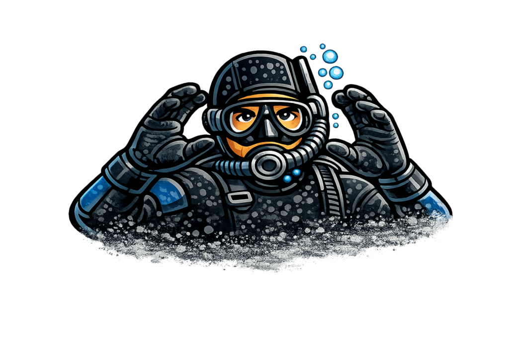 Il segnale “Cernia” si esegue posizionando entrambe le mani aperte ai lati del viso