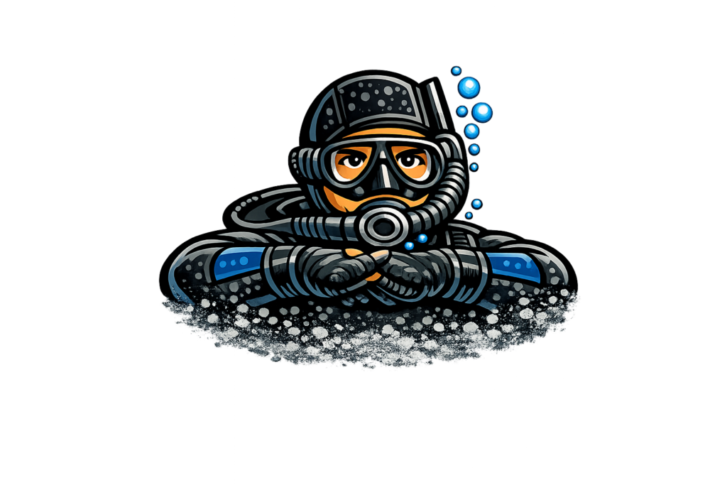 Segnale subacqueo di manta o razza – mani che mimano ali