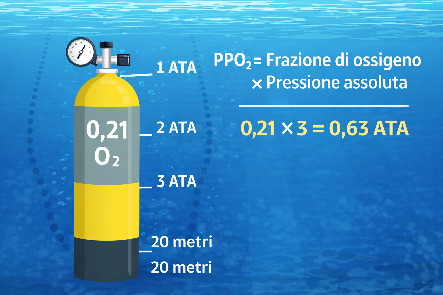 La pressione parziale di ossigeno